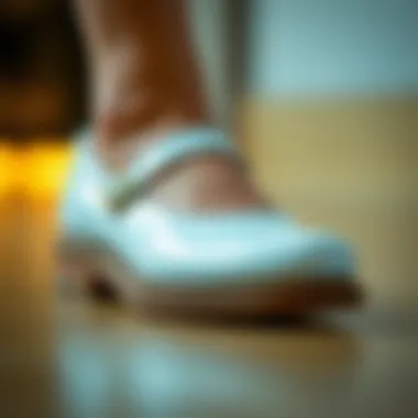 Design Features of 2 Inch Mary Jane Shoes Close-up of a 2 inch Mary Jane shoe highlighting its design features and comfort