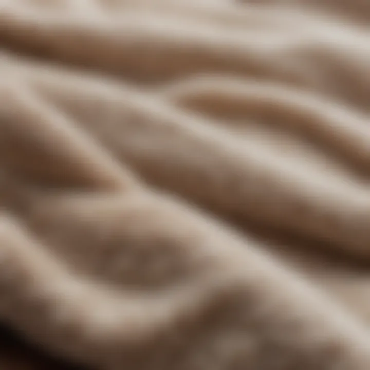 Close-up of soft maternity fleece fabric showcasing texture