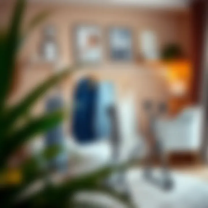 Innovative drying rack in a stylish home setting