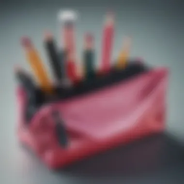 Stylish pencil makeup bag with vibrant colors