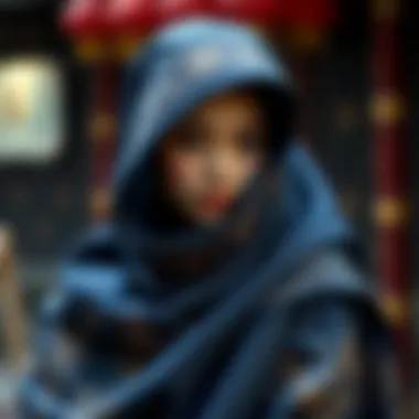 A cultural representation of a traditional wedding cloak, emphasizing its historical significance.