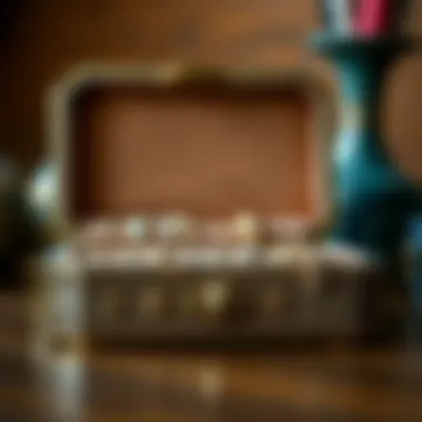 Elegant bracelet storage box showcasing intricate design