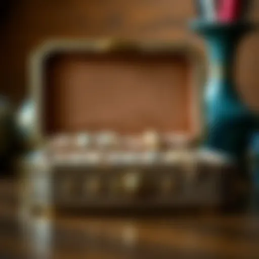 Elegant bracelet storage box showcasing intricate design