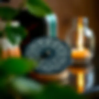 A beautifully crafted vinyl record coaster with intricate designs