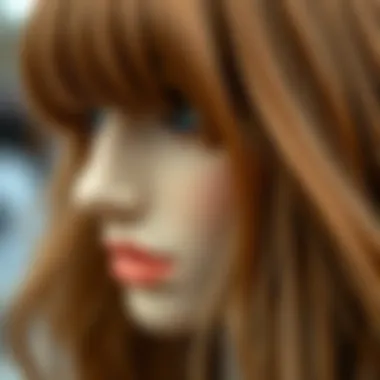 Close-up of high-quality wig craftsmanship