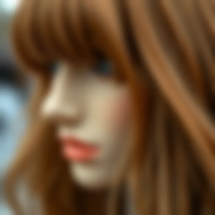 Close-up of high-quality wig craftsmanship