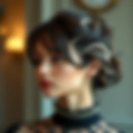 Elegant wiglet hair topper showcasing intricate design